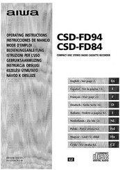 Aiwa CSD-FD84 Operating Manual