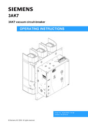 Siemens 3AK7 Operating Instructions Manual