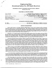 Stromberg-Carlson 255-L Engineering Data