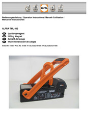 ALFRA 41500 Operation Instructions Manual