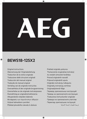 AEG BEWS18-125X2 Original Instructions Manual