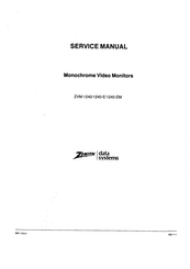 Zenith Data Systems ZVM-1240-E Service Manual