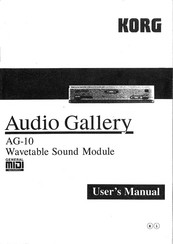 Korg Audio Gallery AG-10 User Manual