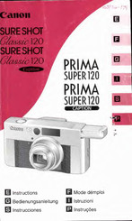 Canon SURESHOT Classic 120 Instructions Manual