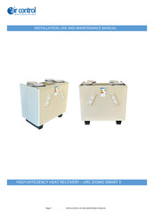 Air Control URC DOMO SMART V Installation, Use And Maintenance Manual