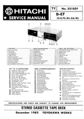 Hitachi D-E7 AU Service Manual