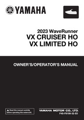 Yamaha WaveRunner VX CRUISER HO 2023 Owner's/Operator's Manual