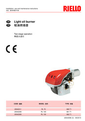 Riello 20042311 Installation, Use And Maintenance Instructions