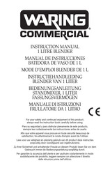 Waring 40110 Instruction Manual