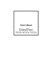 Roland HP-4000SL Owner's Manual