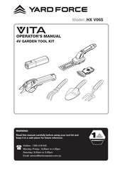 Yard force VITA HX V06S Operator's Manual