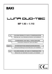 Baxi LUNA DUO-TEC MP 1.110 Instruction Manual For Users And Fitters