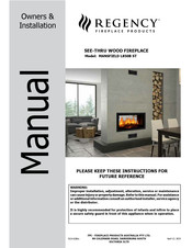 Regency Fireplace Products MANSFIELD L850B ST Owners & Installation Manual