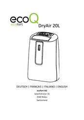 ecofort ecoQ DryAir 20L Instruction Manual
