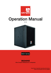 TECNARE IBZA Series Operation Manual