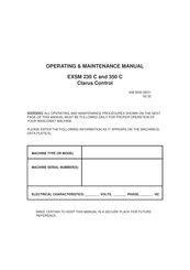 Wascomat EXSM 350 C Operating & Maintenance Manual