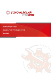SUNOVA SOLAR D182-1722 Installation Manual