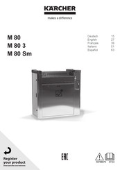 Kärcher M 80 Sm Instruction Manual For Installation, Use And Maintenance