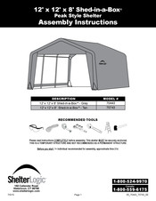 ShelterLogic 70443 Assembly Instructions Manual