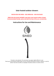 SINED DOCCIA-SOLE-XXL-NERA Instructions For Use And Maintenance Manual