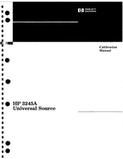 HP 3245A Calibration Manual