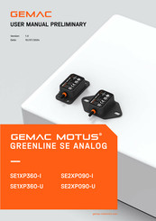 GEMAC MOTUS GREENLINE SE2XP090-U User Manual