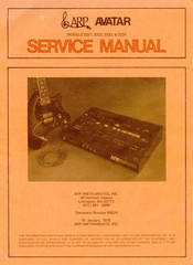 ARP Instruments Avatar 2225 Service Manual