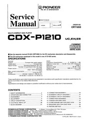 Pioneer CDX-P1210 Service Manual