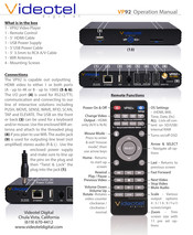 Videotel VP92 Operation Manual