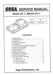 SEGA ENTERPRISES SEGA CD II Service Manual