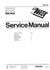 Philips PMC100 Service Manual