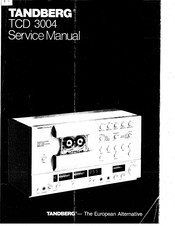 TANDBERG TCD 3004 Service Manual