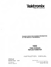 Tektronix 1503 Instruction Manual