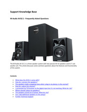 M-Audio AV32.1 Frequently Asked Questions