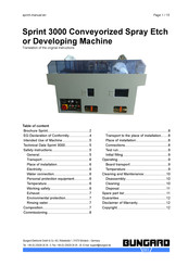 Bungard sprint 3000 Translation Of The Original Instructions