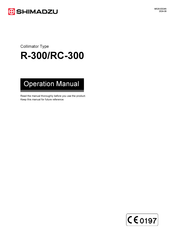 Shimadzu RC-300 Operation Manual