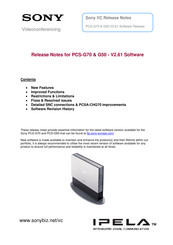 Sony IPELA G Series Manual