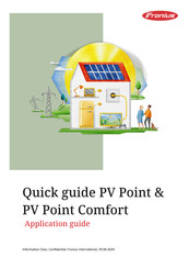 Fronius PV Point Comfort Quick Manual