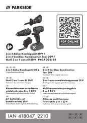 Parkside 418047 2210 Translation Of The Original Instructions