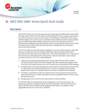 Beckman Coulter MET ONE 3425+ Quick Start Manual