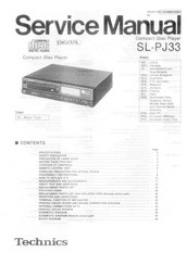 Technics SL-PJ33 Service Manual