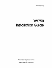 Digital Equipment DW750 Installation Manual