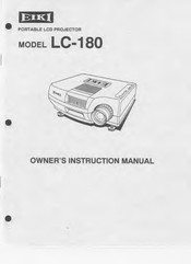 Eiki LC-180 Owner's Instruction Manual