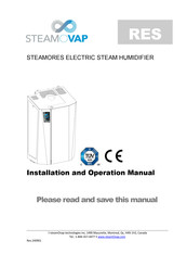 SteamOvap RES Installation And Operation Manual
