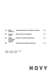 Novy 7170/9 Operating And Installation Instruction