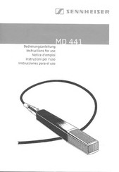 Sennheiser MD 441 Instructions For Use Manual