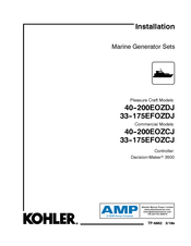Kohler 40-200EOZDJ Installation Manual