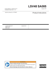 Atlas Copco LSV48 SA085 Product Instructions