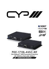 CYP PU-515PL-KIT Operation Manual