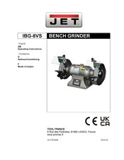 Jet IBG-8VS Operating Instructions Manual